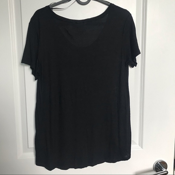 Black Scoop Neck T-shirt - Picture 6 of 9